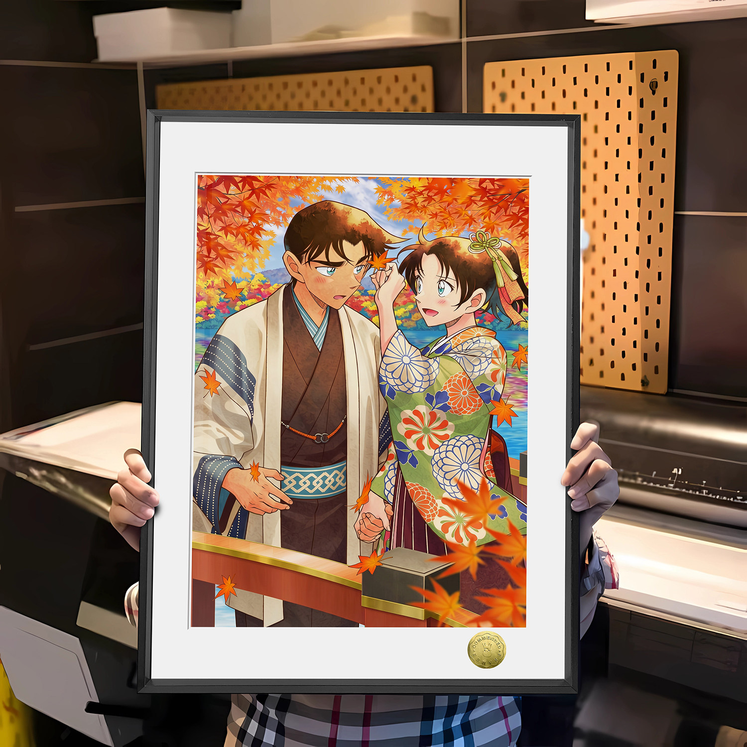 名侦探柯南服部平次和叶cp同人周边装饰画