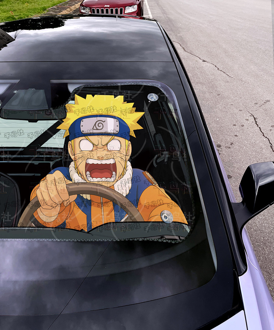 二次元遮阳防晒前挡开车火影忍者漩涡鸣人Naruto六道仙人七代火影