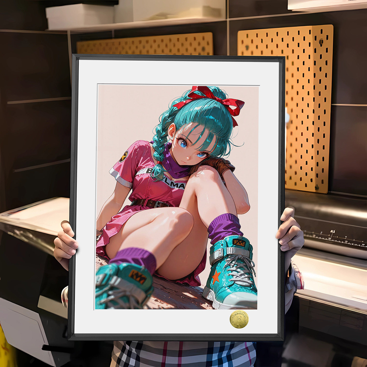 龙珠天才少女布尔玛贝吉塔特南克斯孙悟空孙悟饭同人周边装饰画