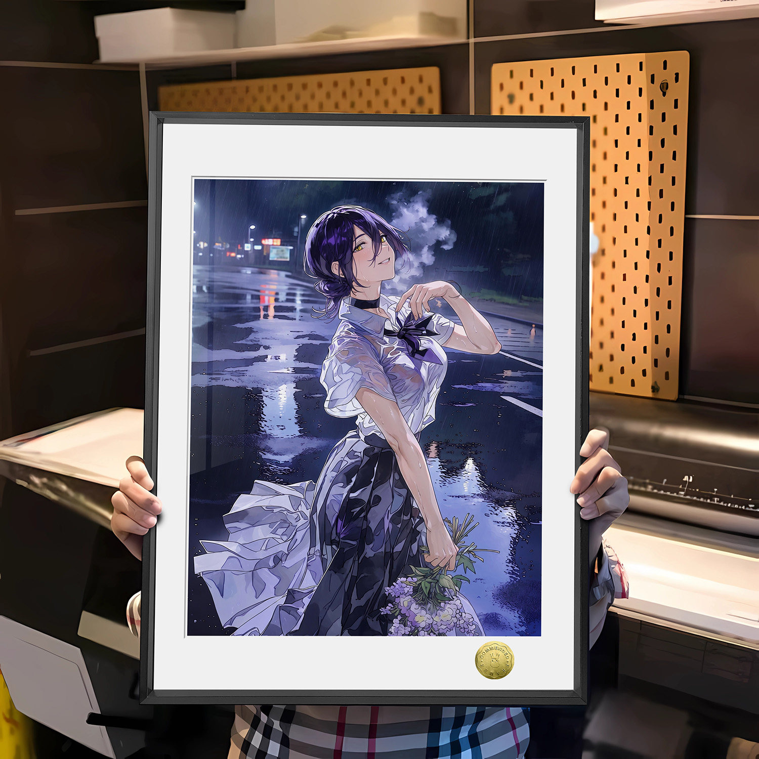 链锯人炸弹恶魔雨中漫步蕾塞同人周边装饰画