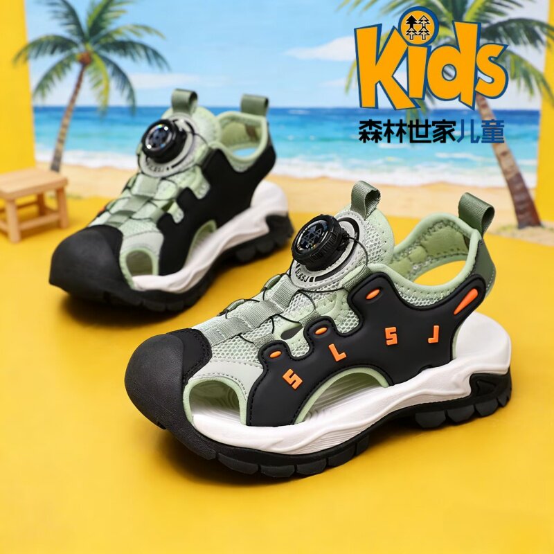 品牌童鞋儿童运动凉鞋2026夏季新款中大童包头凉鞋帅气男童沙滩鞋