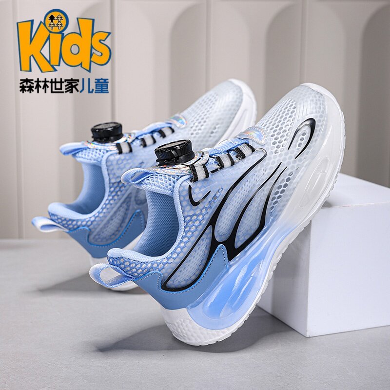 男童鞋夏季透气网面跑步鞋镂空单网中大童儿童运动鞋防滑男孩软底
