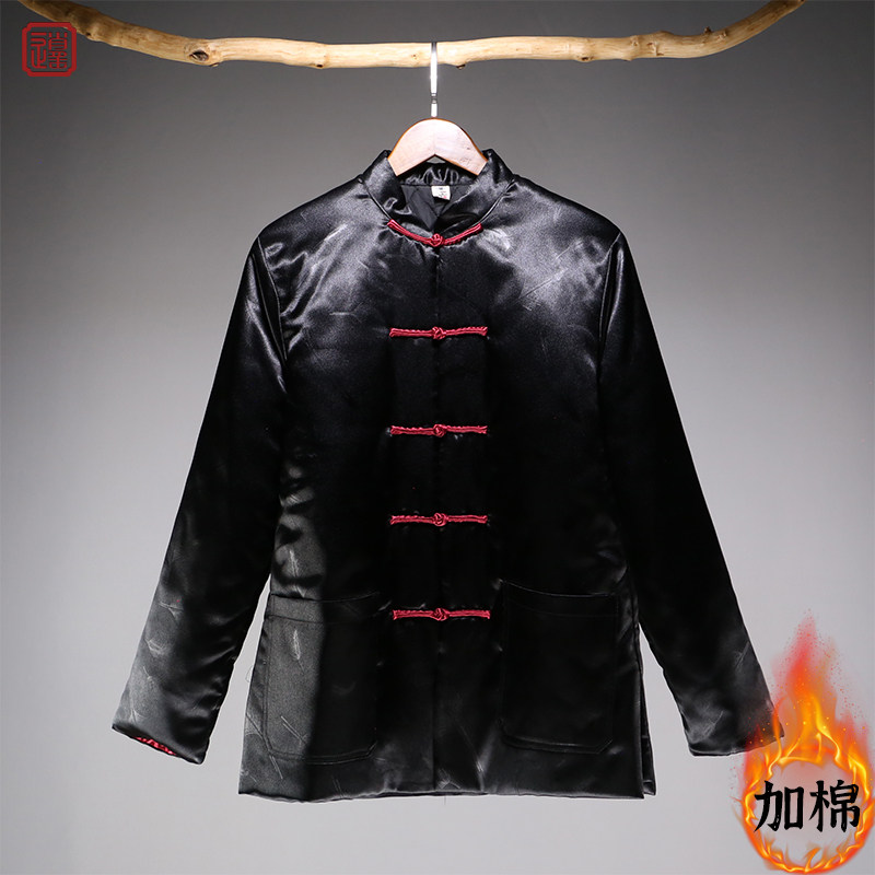 复古唐装中式棉服盘扣提花棉袄