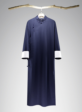 民国风服装男袍子中式伴郎服兄弟团长袍马褂中国风长衫男相声大褂