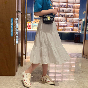 女童洋气半身裙2024夏装新款中大童女孩清新公主裙儿童收腰A字裙