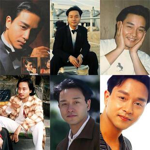 张国荣海报复古怀旧相纸背胶墙贴港台明星歌手卧室客厅墙壁装饰品