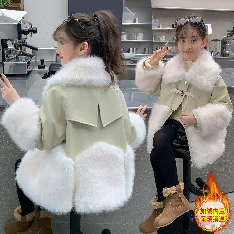女童皮草外套冬季新款