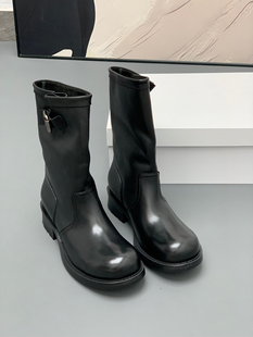 Eadie 舒适单鞋 2025新款 小皮鞋 真皮女靴 圆头低跟女靴子单鞋 Blair