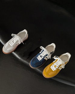 轻便通勤板鞋 女真皮德训鞋 休闲百搭 Eadie系带阿甘鞋 Blair