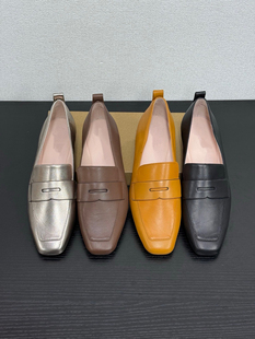 Eadie 乐福鞋 2025新款 浅口单鞋 真皮方头平底鞋 Blair