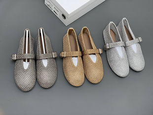 Eadie 真皮女鞋 2025新款 芭蕾鞋 编织一字扣带玛丽珍鞋 Blair