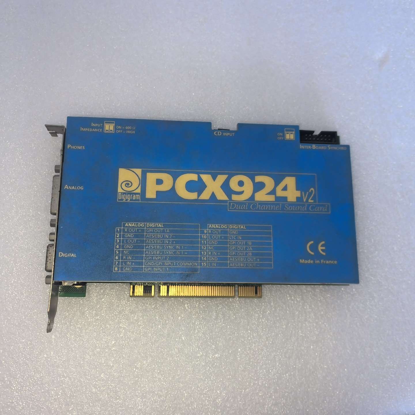 维修国DIGIGRAM 追梦 PCX924v2声卡 广播级声议价