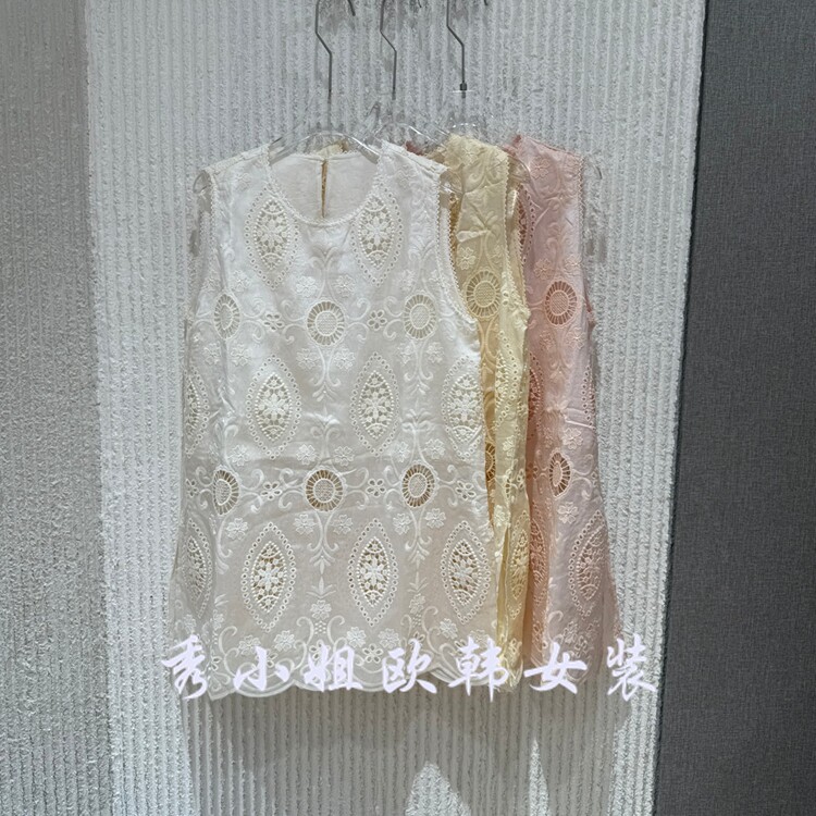 欧洲站2026夏季新款净版圆领无袖宽松显瘦百搭马甲女背心潮5812