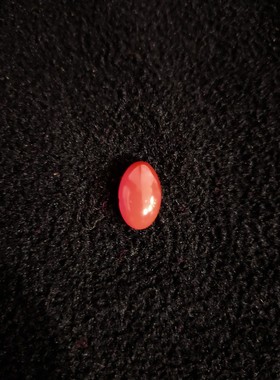 保山冰红玛瑙戒面、耳钉、粉红色