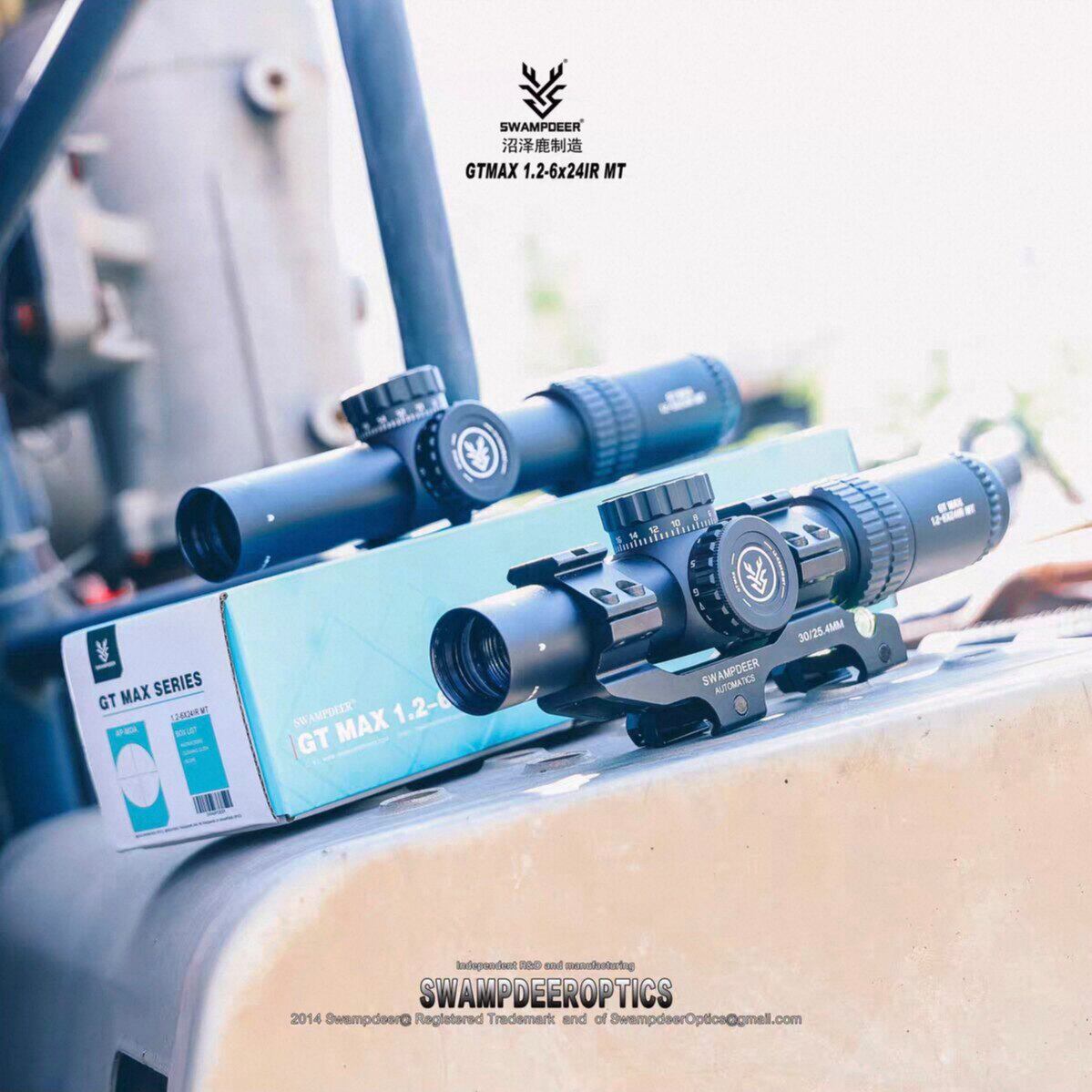 沼泽鹿GTpro1-5短款十字单筒高清望远镜速瞄带灯模型摆件弹弓玩具