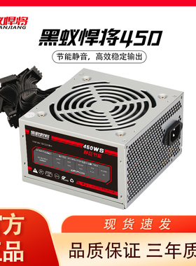 黑蚁悍将 全新电脑电源台式主机静音 黑蚁450额定250W ATX PC电源