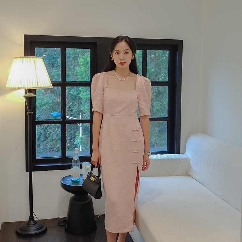 兔阿姨◆改良旗袍新中式订婚礼服