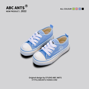 熒光色軟底柔軟防滑板鞋 @ABC 2025男女童帆布鞋 款 ANTS 韓系春季