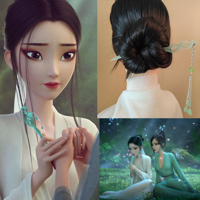 古风发钗中国风动漫珠钗