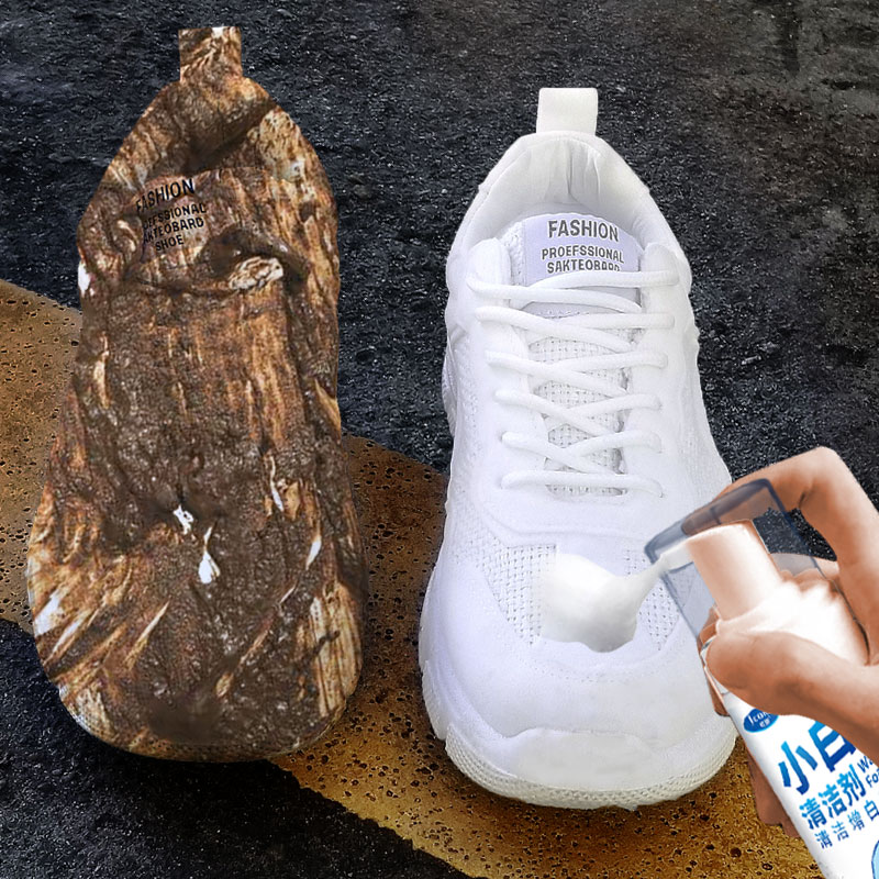 小白鞋清洗剂去污增白免洗擦鞋神器去黄泡沫型二合一擦白鞋清洁剂