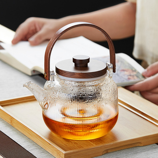高硼硅明火提梁泡茶壶 玻璃蒸煮壶耐高温电陶炉烧水壶家用2025新款