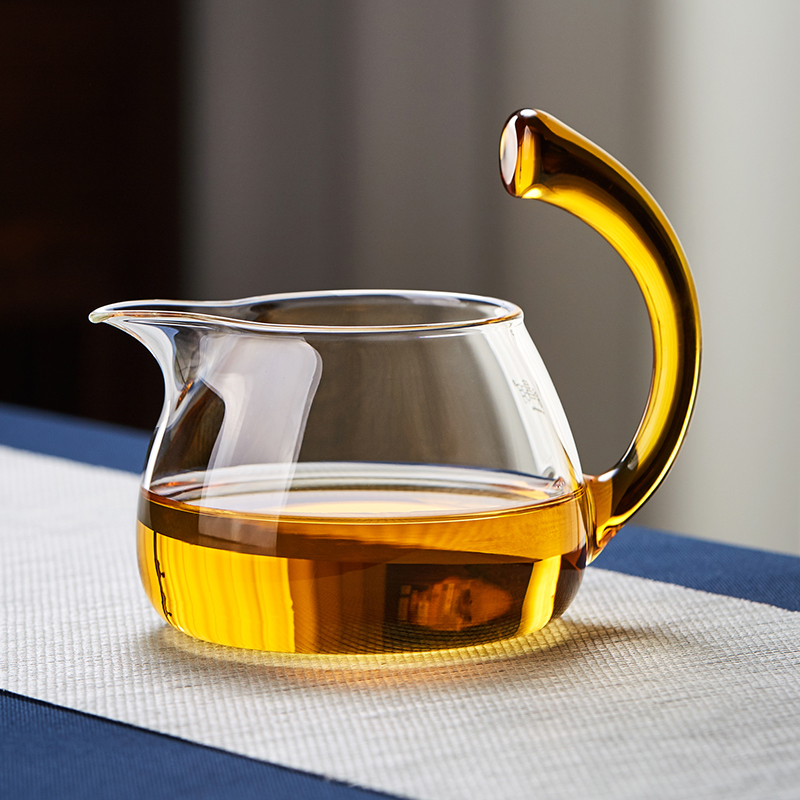 玻璃公道杯一体套装家用过滤分茶