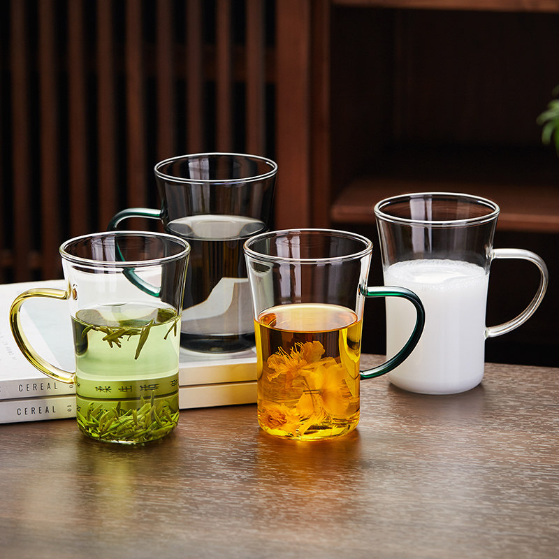 玻璃绿茶杯耐高温泡茶杯图片
