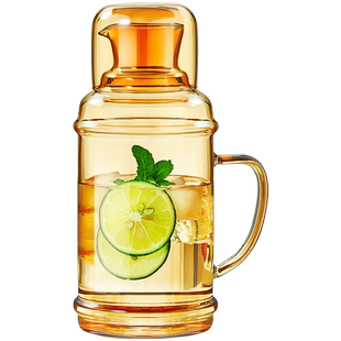 冷水壶玻璃耐高温加厚大容量凉白开家用客厅新款高硼天果汁储水壶