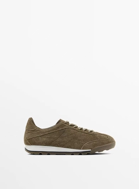 2026春季新款MD真皮厚底阿甘鞋女百搭运动休闲鞋女系带德训鞋女