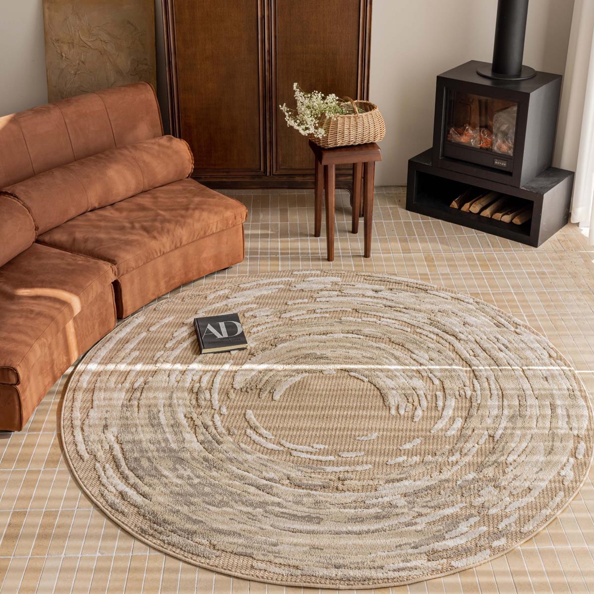 地毯客厅2025新款轻奢高级感沙发茶几毯简约现代卧室床边毯橘色