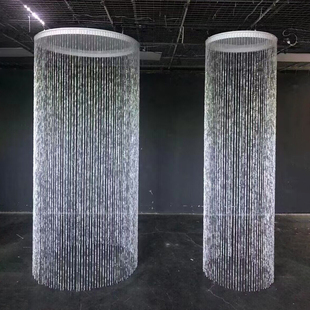 婚礼堂圆环流苏吊顶飞蝶珠线帘慕雪圆环挂件婚庆舞台路引装饰道具