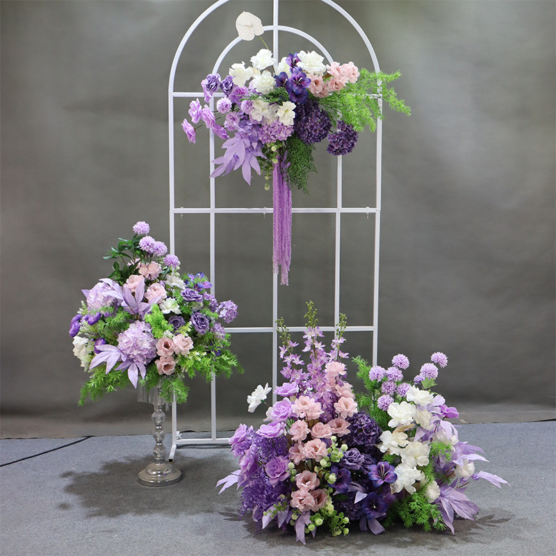 婚庆道具森系仿真路引花艺舞台迎宾区布置地排花橱窗装饰造景挂花