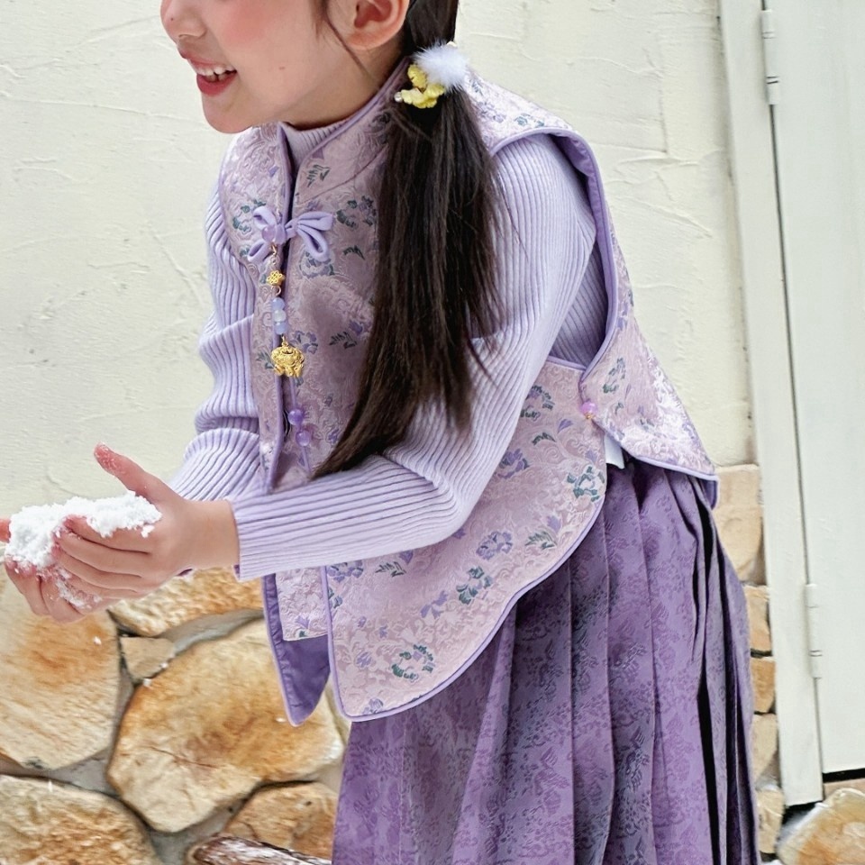 新中式三件套马甲毛衣马面裙套装