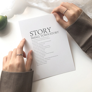 极简风两件套戒指