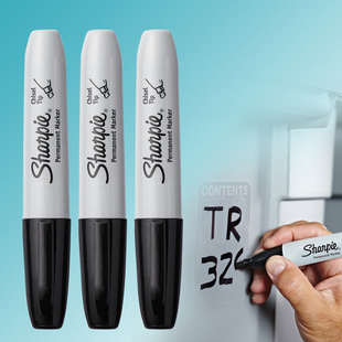 美国三福记号笔sharpie38201斜方头1-5MM油性防水海报工业马克笔