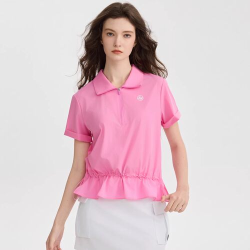 乐为高尔夫服装速干收腰短袖T恤