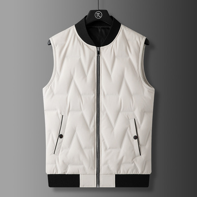 21新款高尔夫马甲秋冬羽绒背心男防风御寒保暖户外运动坎肩厚外套