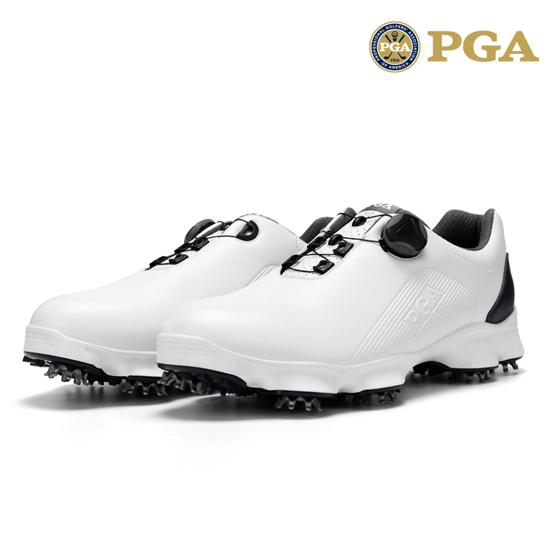 新品PGA高尔夫球鞋男士 防水golf鞋子 旋转钮鞋带 活动钉大底男鞋