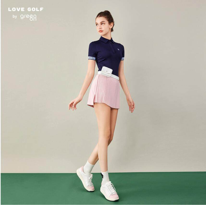 LG高尔夫服装女短袖t恤韩百褶裙