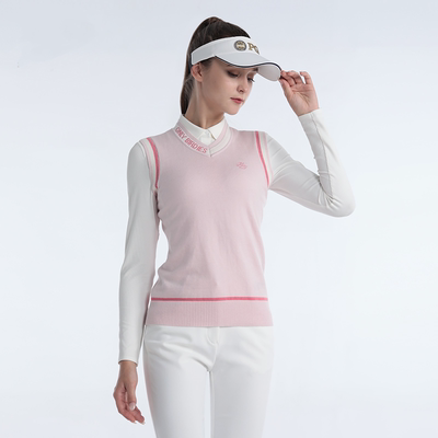 PGA高尔夫服装女马甲V领背心秋款