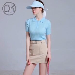 新款高尔夫女装套装夏季短袖T恤速干弹力运动球衣韩版半身裙包臀