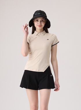 乐为高尔夫服装女夏短袖韩版上衣