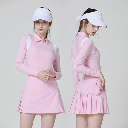 高尔夫服装套装秋冬女装长袖短裙
