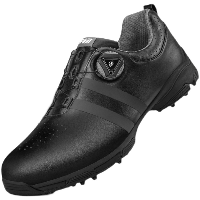 PGM新款高尔夫球鞋男鞋 旋转鞋带透气鞋子防水防滑运动黑色男鞋子