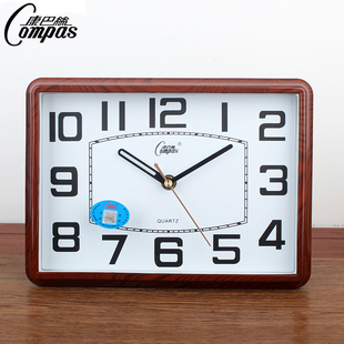 康巴丝简约大字温度农历阳历静音钟表座钟家用学生老人客厅用台历