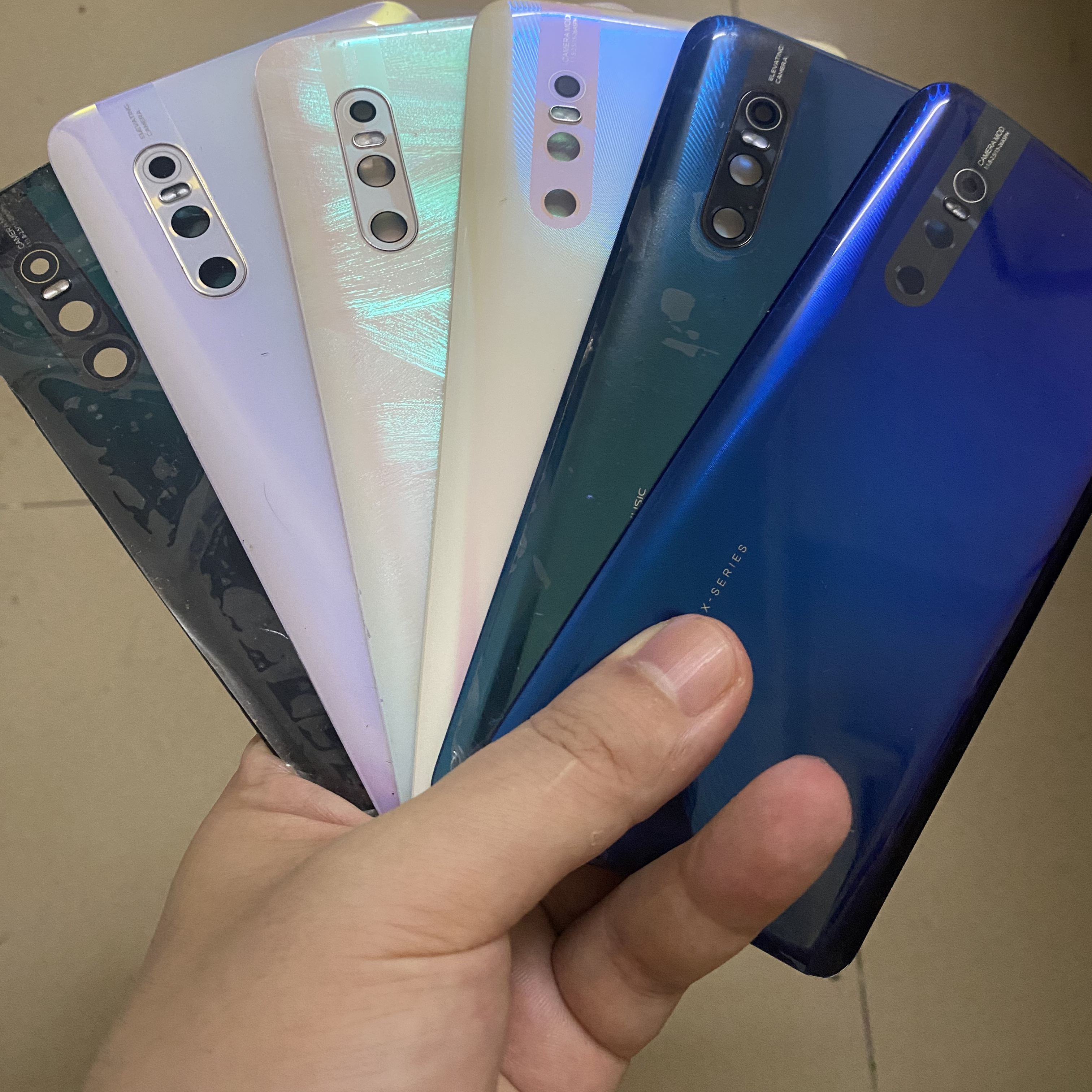 适用vivox27原装玻璃后盖x27pro二手后背外壳手机电池盖原拆机盖