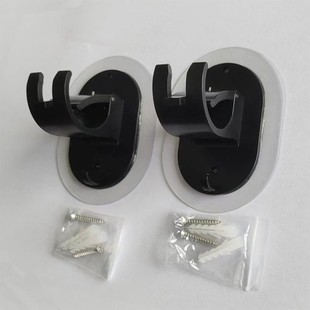 打孔免钉两用窗帘杆夹无痕粘贴杆托透明浴帘杆挂钩支架挂杆固定器