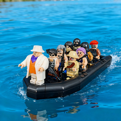 积木人仔特种兵雇佣兵西装暴徒特警土匪皮艇军事系列拼装适用乐高 - 封面