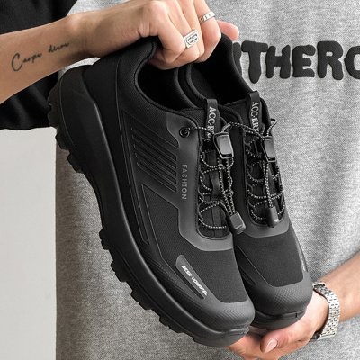 【特大码加宽黑色运动鞋跑鞋】