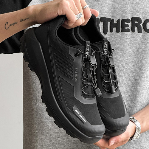 【特大码加宽黑色运动鞋跑鞋】